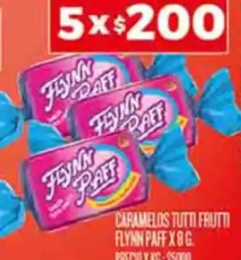 Supermercados DIA CARAMELOS TUTTI FRUTTI FLYNN PAFF X 8G oferta