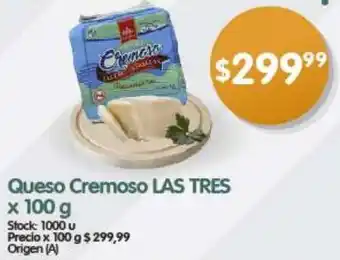 Queso Cremoso LAS TRES x 100g