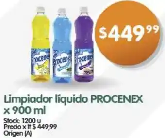 Supermercados Buenos Días Limpiador líquido PROCENEX x 900 ml oferta