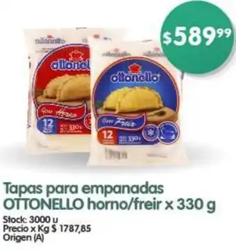 Supermercados Buenos Días Tapas para empanadas OTTONELLO horno/freir x 330g oferta