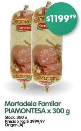 Supermercados Buenos Días Mortadela Familar PIAMONTESA x 300g oferta