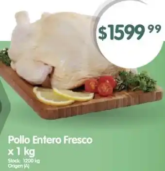 Supermercados Buenos Días Pollo Entero Fresco x 1kg oferta