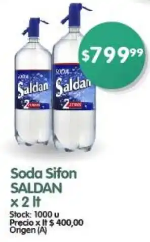Supermercados Buenos Días Soda Sifon SALDAN x 2lt oferta