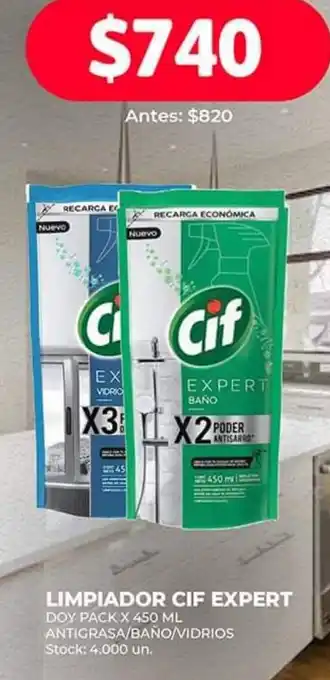 Supermercados Tadicor LIMPIADOR CIF EXPERT DOY PACK X 450ML oferta