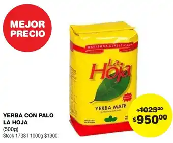 Atomo Conviene YERBA CON PALO LA HOJA 500G oferta
