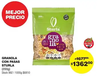 Atomo Conviene GRANOLA CON PASAS STURLA 200G oferta