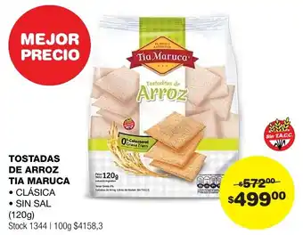 Atomo Conviene TOSTADAS DE ARROZ TIA MARUCA 120G oferta