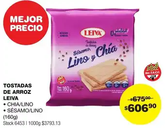 Atomo Conviene TOSTADAS DE ARROZ LEIVA 160G oferta