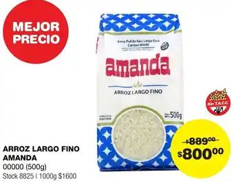 Atomo Conviene ARROZ LARGO FINO AMANDA 000 500G oferta