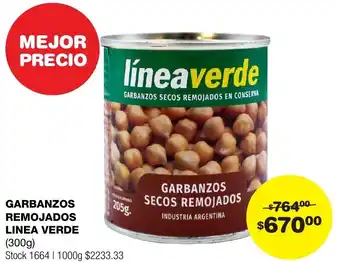 Atomo Conviene GARBANZOS REMOJADOS LINEA VERDE 300G oferta