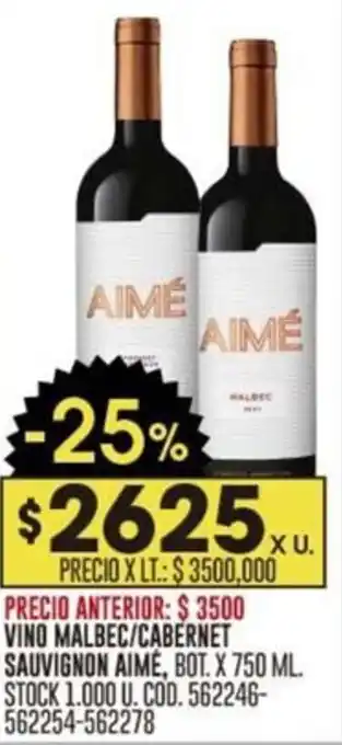 Coto VINO MALBEC/CABERNET SAUVIGNON GRAN RESERVA 5TA GENERACIÓN GOYENECHEA BOT. X 750ML oferta