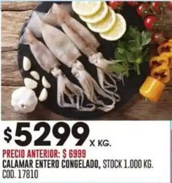 Coto CALAMAR ENTERO CONGELADO X KG oferta