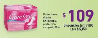 Cooperativa Obrera Carefree Protectores diarios 20u oferta