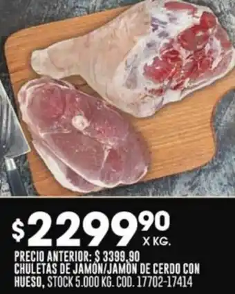Coto CHULETAS DE JAMÓN/JAMON DE CERDO CON HUESO X KG oferta