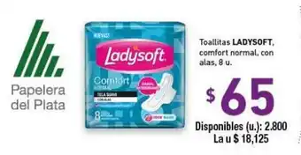 Cooperativa Obrera Ladysoft Toallitas comfort normal con alas 8u oferta