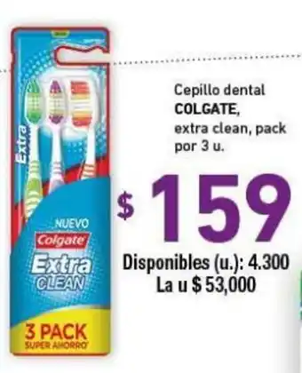 Cooperativa Obrera Colgate cepillo dental extra clean, pack por 3u oferta