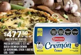 Coto QUESO CREMOSO CREMÓN LA SERENISIMA X 100G oferta