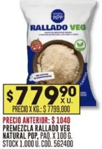 Coto PREMEZCLA RALLADO VEG NATURAL POP PAQ. X 100G oferta