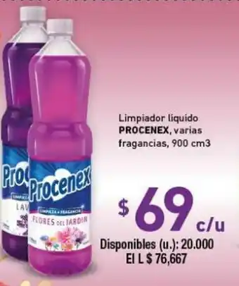 Cooperativa Obrera Procenex Limpiador liquido varias fragancias 900cm3 oferta