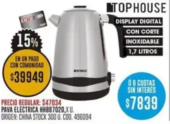 Coto PAVA ELECTRICA HHB8702D X U oferta