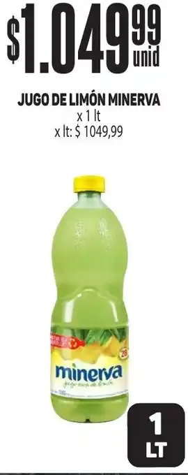 Makro JUGO DE LIMÓN MINERVA x 1lt oferta