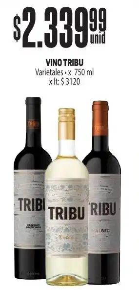 Makro VINO TRIBU Varietales x 750ml oferta
