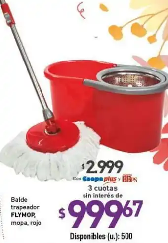 Cooperativa Obrera Flymop Balde trapeador mopa, rojo oferta