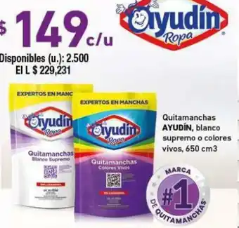 Cooperativa Obrera Ayudín Quitamanchas blanco supremo o colores oferta