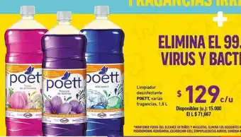 Cooperativa Obrera Poett Limpiador desinfectante varias fragancias oferta