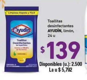 Cooperativa Obrera Ayudin Toallitas desinfectantes 24u oferta