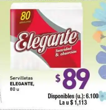 Cooperativa Obrera Elegante Servilletas 80u oferta
