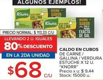 Carrefour Caldo en Cubos De Carne/Gallina/Verdura Estuche x 12u oferta
