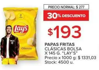 Carrefour Papas Fritas Clásicas Bolsa x 145g oferta