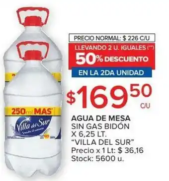 Carrefour Agua De Mesa Sin Gas Bidón x 6,25lt oferta