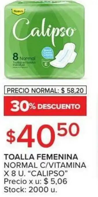 Carrefour Toalla Femenina Normal C/Vitamina x 8u oferta