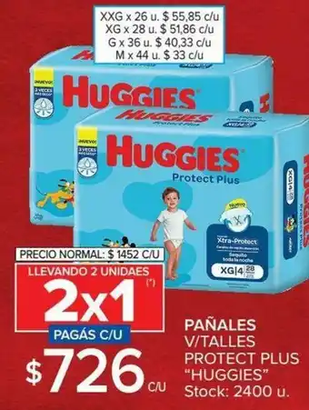 Carrefour Pañales V/Talles Protect Plus Huggies oferta