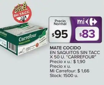 Mate Cocido En Saquitos sin tacc x 50u