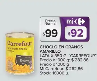 Carrefour Choclo En Granos Amarillo Lata x 350g oferta