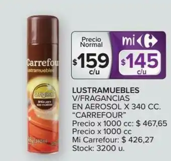 Carrefour Lustramuebles V/Fragrancias En Aerosol x 340cc oferta