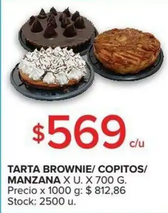 Carrefour Tarta Brownie/Copitos/Manzana x 700g oferta