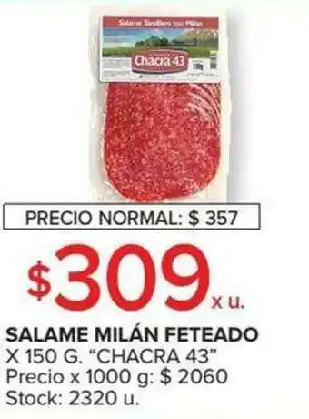 Carrefour Salame Milán Feteado x 150g oferta
