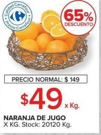 Carrefour Naranja De Jugo oferta
