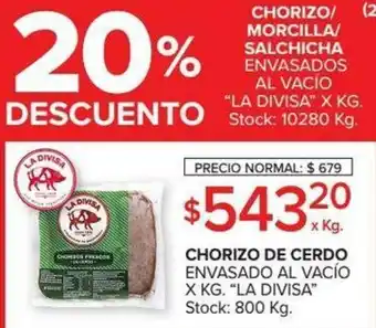 Carrefour Chorizo/Morcilla/salchicha oferta