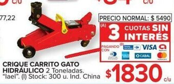 Crique Carrito Gato Hidráulico