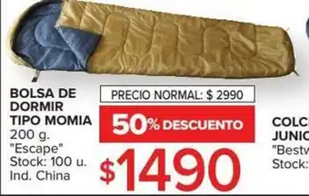 Carrefour Bolsa De Dormir Tipo Momia 200g oferta