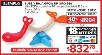 Carrefour Sube y Baja Grow up Giro 360 oferta