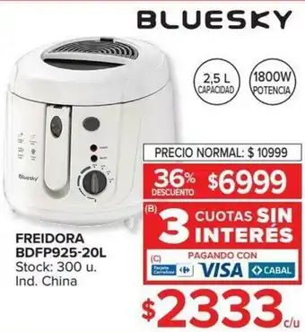 Carrefour Freidora BDFP925-20L oferta