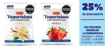 Makro EN YOGURES BEBIBLES LA SERENÍSIMA Variedad x 900gr oferta