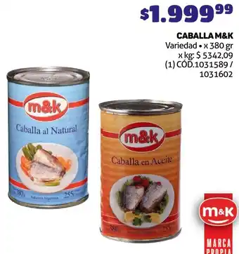 Makro CABALLA M&K Variedad x 380gr oferta
