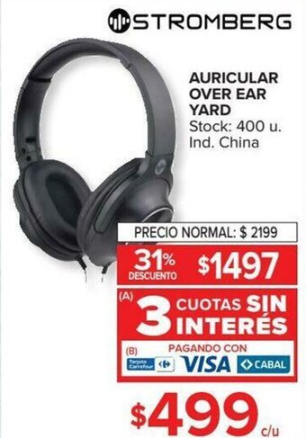 Carrefour Stromberg Auricular Over Ear Yard oferta